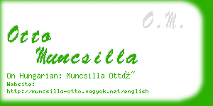 otto muncsilla business card